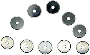 Preamer 10PCS 18mm Rotary Cutter Blades Replacement for Fabric Leather Craft Paper Rotary Cutter Cutting