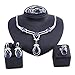 Exquisite Zircon Crystal Necklace Earring Bracelet Ring Bridal Jewelry Sets for Women Gift Party Wedding Prom