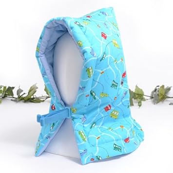 Amazon Co Jp 備えて安心キッズ防災頭巾 英語で描くドライブコース 水色 N 文房具 オフィス用品