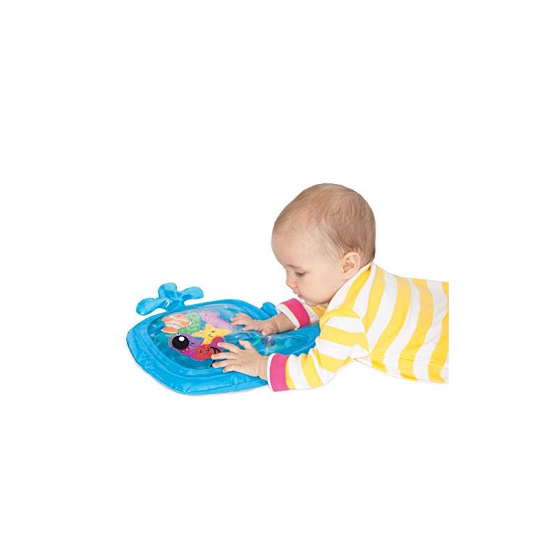 Infantino Pat & Play Water Mat – Whale Themed Water Mat for Infants and Older Babies, Tummy Time and Sensory Play