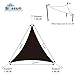 Blissun 16' x 16' x 16' Sun Shade Sail  Triangle Canopy, UV Block for Outdoor Patio Garden (Orange)