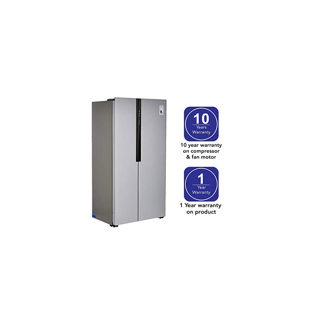 Haier 565 L Inverter SidebySide Door Refrigerator (HRF619SS, Silver