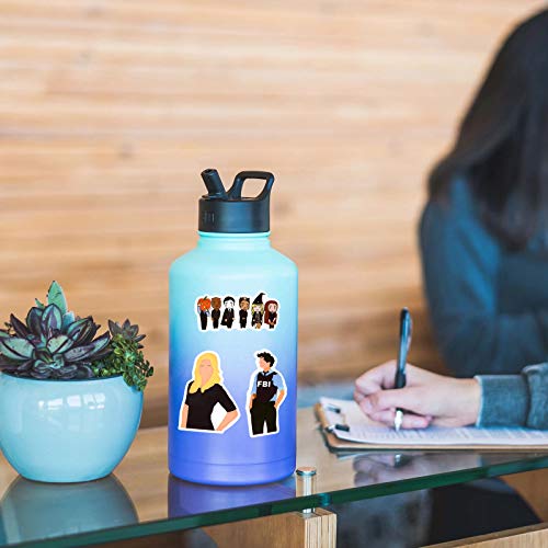 50Pcs Criminal Minds Stickers TV Show Fans Laptop Stickers Vinyl Waterproof Sticker Decals for Water Bottle Luggage Skateboard Bicycle Refrigerator Gift for Kids Adult