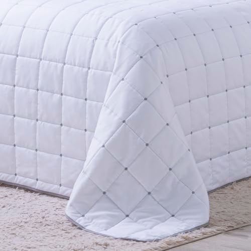 Cobre Leito Valence Hipercal 400 Fios Matelado Toque Percal (Branco, Casal King) | Hipoalergênico