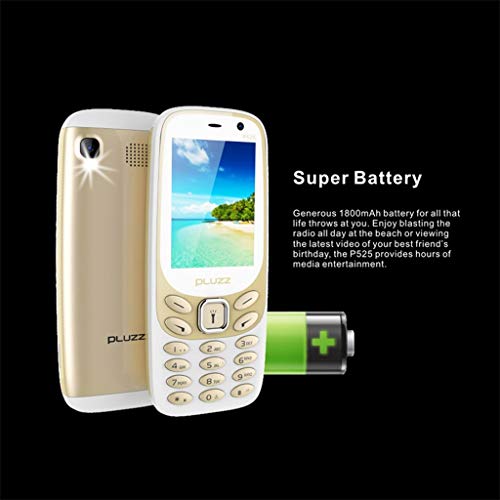 Unlocked Cell Phone Functional Camera 2.4inch Anti-Fall FM Dual SIM Card Easy to Use for Seniors Big Volume (Black) - Thumbnail 6