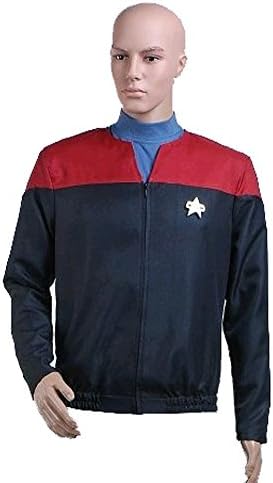 Kucos Man's Clothing Star Trek Voyager Command Uniform Cosplay Halloween Costume