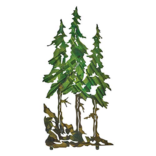 Next Innovations Three Pines Metal Wall Art Decor - Laser Cut Steel - 10" x 22" - Thumbnail 2