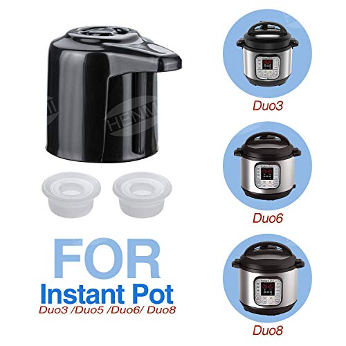 HENMI Steam Release Handle for Instant Pot Duo/Duo Plus Model 3,5,6,8Qt BPA-Free Steam Release Valve Pressure Cooker Replacement Part Accessories with 2 Additional Replacement Float Valve Gaskets