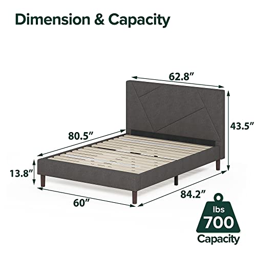 Zinus Judy Upholstered Platform Bed Frame / Mattress Foundation / Wood