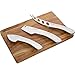 Cheese Knife Set W/Wooden Block By Montaig (4 Piece Luxury Set) - for Hard, Medium and Soft - all Cheese Types Made Of 420 Grade Stainless Steel Elegant Design & Dishwasher Safe