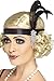 Smiffy's Women's Satin Charleston Headband with Feather and Jewel Detail