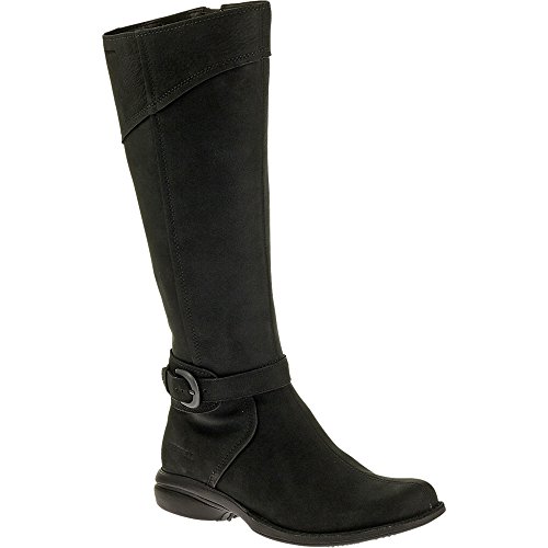 Merrell Women's Captiva Buckle-Up Waterproof Boot,Black,9 M US