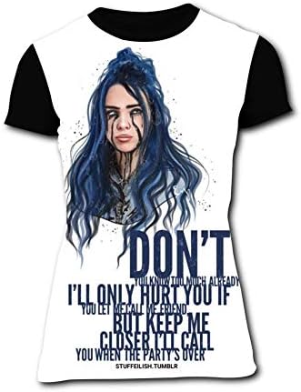 Unisex Tee Short Sleeve Billie Eilish Lovers Music Women's T-Shirt Tee Tops Summer