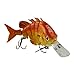 ROSE KULI Life Like Hard Body Swim Multi Jointed Hard Fishing Lure Hook, Size #6, Orange