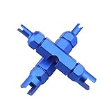 HanKer Valve Core Remover Tool for Presta & Schrader Tubeless Cycling Tires 5mm Wrench Flats(Blue) -2 Pcs