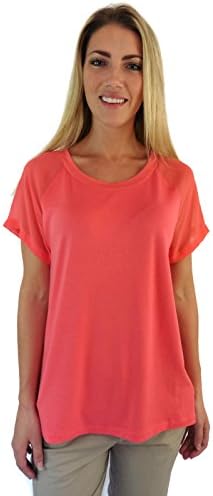 West Kei Ladies' Short Chiffon Sleeve Top with 4-Way Stretch Fabric Loose Fit Blouses