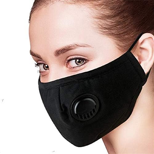 Brats N Beauty® PM 2.5 Cotton Mouth Mask Anti-Dust Cloth Surgical Mask Respirator with Filter Mask Thick Anti Flu Face Masks with 2 Filters (Black) Pack of 1