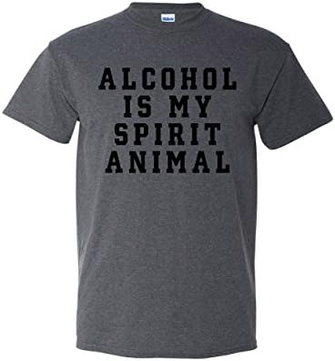 Alcohol Is My Spirit Animal Short Sleeve Adult T-Shirt (Medium)