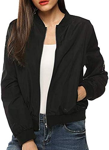 NRUTUP Womens Classic Quilted Short Bomber Zip Fly Jacket Coat Tops Blouse Overcoat Outwear Top Blouse
