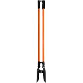 Nohovu Post Hole Digger, Heavy Duty with Fiberglass Handle, Carbon Steel Blades, 58 Inches, Orange &amp; Black