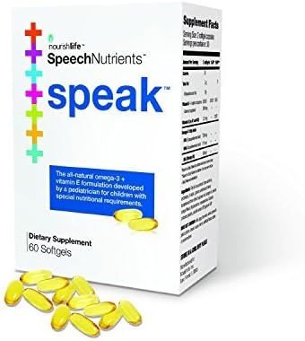 Speak Capsules - Speech Nutrients - 30 Day (60 Softgel Capsules) by Nourishlife (Speech Nutrients)