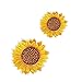 Qingxi Charm 20pcs Yellow Sunflower Sewing on/Iron on Embroidered Patches Clothes Dress Hat Pants Shoes Curtain Sewing Decorating DIY Craft Embarrassment Applique Patches (Yellow Sunflower 20pcs)