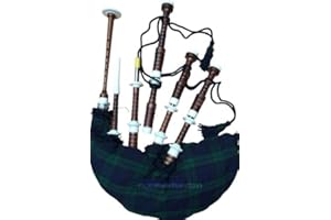 McWilliams PROFESSIONAL SCOTTISH HIGHLAND BAGPIPE FNS MOUNTS AND BAG (Brown IVRY)