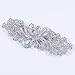 EVER FAITH Wedding Filigree Bowknot Brooch Clear Rhinestone Austrian Crystal for Women Silver-Tone