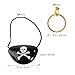 Unomor Pirate Eye Patches with Earring for Halloween Party and Costume, 24 Sets in one