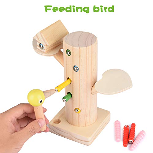 FORMIZON Montessori Spielzeug, Magnetischer Specht Raupen Fangen Spiel Magnetisches Kinderspiel, Lernspielzeug für… – Bild 6