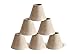 Urbanest Pure Linen Chandelier Lamp Shades, 6-inch, Hardback Clip On, Oatmeal(set of 6)