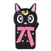 iPhone 7 Plus Case, MC Fashion Cute 3D Japan Cartoon Sailor Moon Crystal Black Cat Luna Protective Silicone Rubber Case Skin for iPhone 7 Plus (2016) (Sailor Moon Crystal-Luna Cat)