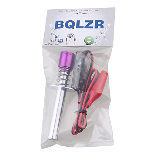 BQLZR Purple Upgraded 6V -24V Electronic Glow Plug Starter Igniter for Nitro RC Car