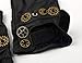 KOGOGO Steampunk Leather Gloves Mens Gothic Fingerless Mittens