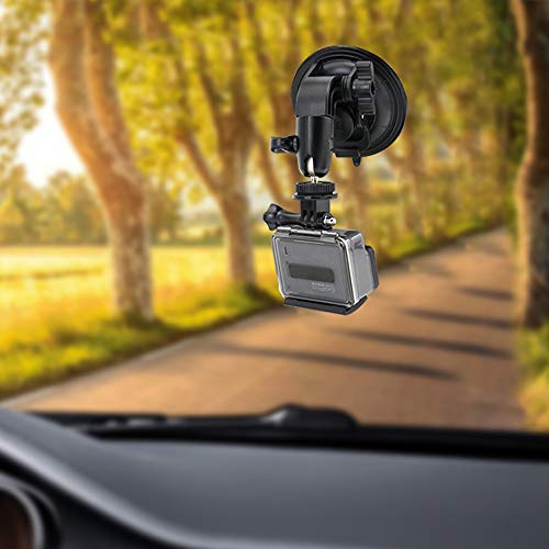 Camera Car Windshield Suction Cup Mount For Gopro Exshow 360 Rotation Heavy Duty Car Window Holder With 1 4 Thread For Gopro Hero 9 8 7 6 5 4 Sjcam Canon G7x Vlogging Dslr And Other Action Camera Pricepulse