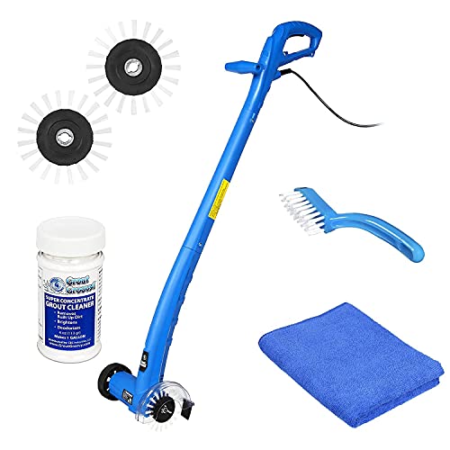 Grout Cleaner Bundle, Electric Stand Up Tile Grout Cleaner Machine with