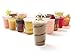 CucinaPrime Premium Plastic Clear PET Cups with Flat Lids, 50 Count, 24 Ounce