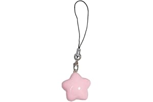 Gllehkt Fat Star Phone Chacin Phone Charm Lanyard Strap Bag Hanging Pendant Decorations Ornament Fashion Jewelry Accessory, 7x2.5cm, Pink