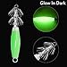 Luminous Squid Jig Hooks Stainless Steel Needles Fluorescent Fishing Cuttlefish Sleeve Squid Jig Baits Night Fishing Saltwater Lures Glow Squid Catcher Hard Baits (4pcs)