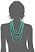 Blue Turquoise Stone 5-Row Multi-Beaded Strand Necklace, 32