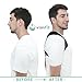 VIMFIT Posture Corrector for Women Men - Upper Back Support Clavicle Shoulder Brace Thoracic Kyphosis - Improve Bad Posture Alignment Fix Back Pain + Exercises and Stretch Band