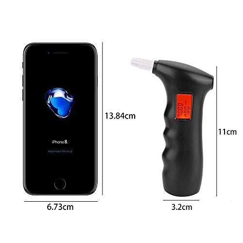 FOLCONROAD Breathalyzers Accurate Sensitive Alcohol Tester Auto Alarm Protable Personal Breathalyzer with Large LCD Display Without Battery - Thumbnail 2