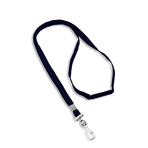 25 Pack - Blank Flat Woven Lanyard with Breakaway Release - Blue - Swivel Hook