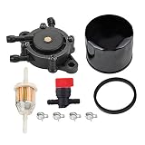 Hipa 24 393 16-S Fuel Pump with 12 050 01-S Oil Filter for Kohler CH18-CH25 CV17-CV25 CV620-CV1000 ECV650-ECV980 SV710-SV840 17HP-25HP Engine Lawn Mower