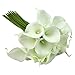 Calla Lily Bridal Wedding Party Decor Bouquet 20 heads Latex Touch Flower Bunch by AllLife