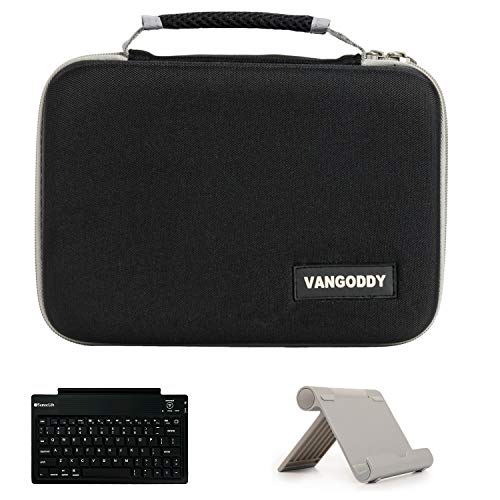 eBigValue Stable Rugged Sleeve Fits for Lenovo Tab 7, Tab 7 Essential, Plus Wireless Keyboard Plus Silver Metal Stand