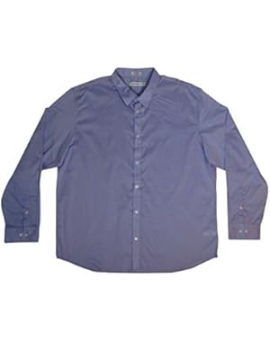 Calvin Klein Long Sleeve Button-Down Shirt (Lavender, XXL)