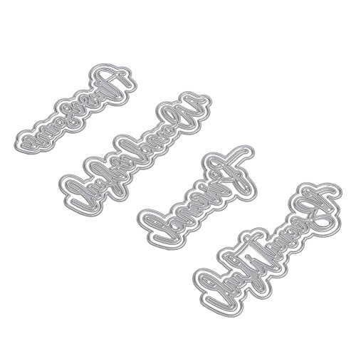 WinnerEco 4pcs Metal DIY Embossing Cutting Dies Stencil Card for Scrapbooking Album - Thumbnail 6