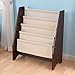 KidKraft Wood and Canvas Sling Bookshelf Furniture for Kids – Natural & Espresso, Gift for Ages 3+