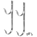 GrayBunny GB-6815 Swimming Pool Aluminum Pole Hanger Set For Telescoping Poles, Leaf Rakes, Skimmers, Nets, Brushes, Vacuum hoses and More! ()